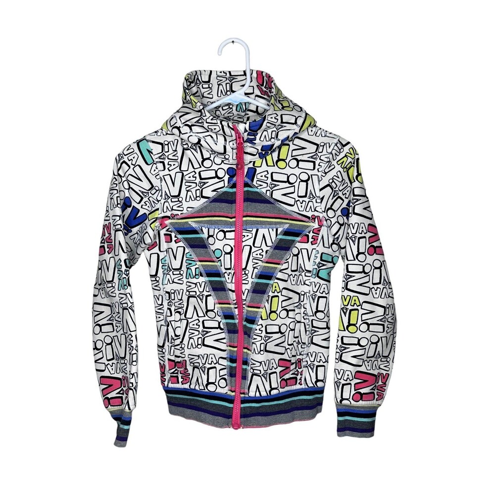 Ivivva by Lululemon Neon Graffiti Hoodie Size 10 - Picture 5 of 10